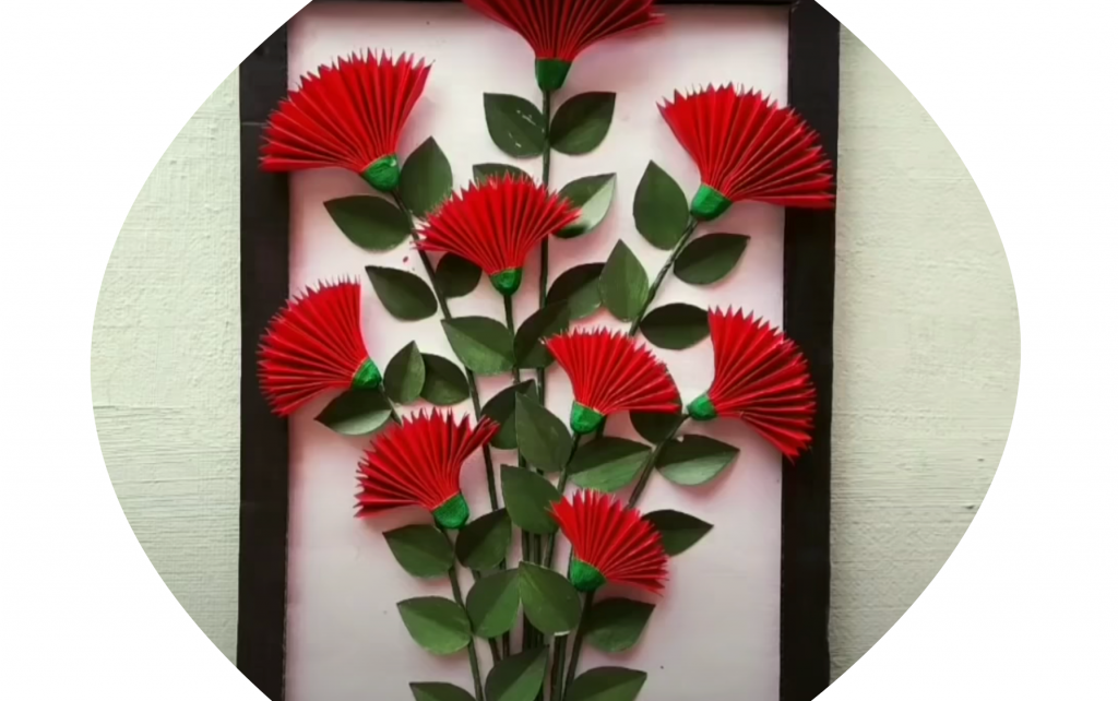 Red Flower Wall Decor DIY