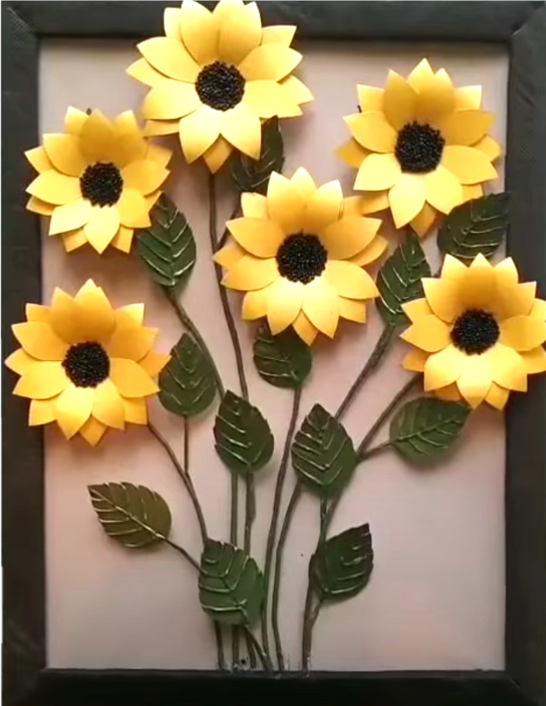 DIY Sunflower Wall Art
