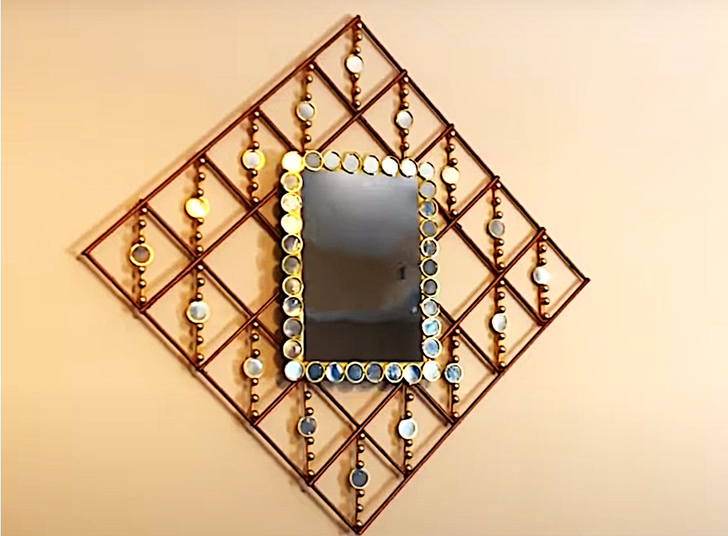 A Dollar Store Craft - Pretty Dresser Mirror