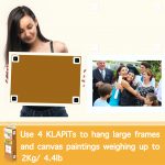 How to hang A3 frames using KLAPiT, picture hanging hooks, heavy duty picture hanging, picture hanging kit